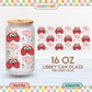 Strawberries & Ballons | Valentine's 16oz Cup Wrap PNG SVG