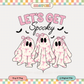 Let's Get Spooky PNG SVG | Cute Girly Ghosts Sublimation | Halloween Tshirt Design