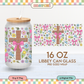 He is Risen | Religious Easter 16oz Cup Wrap PNG SVG