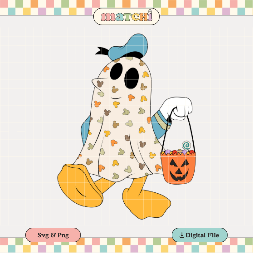 Magical Ghosts PNG SVG | Cute Halloween Sublimation | Mouse Ears Tshirt Design