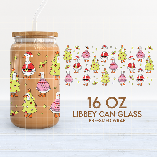 Jolly Goose | Funny Christmas 16oz Cup Wrap PNG SVG