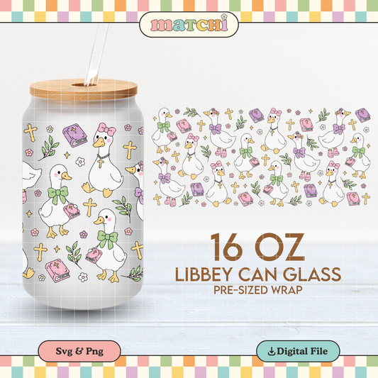 Silly Goose Faith | Jesus Girlie 16oz Cup Wrap PNG SVG