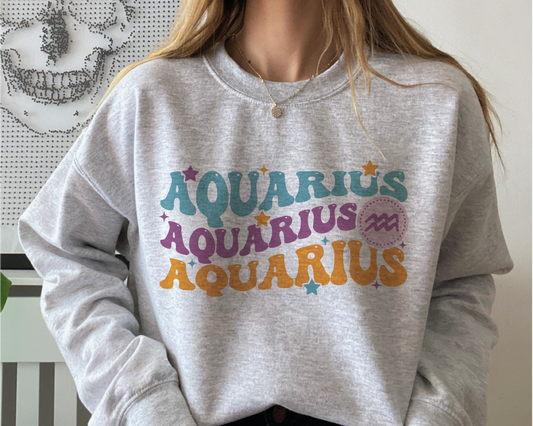 DTF Transfer Aquarius | Zodiac | Retro Vintage Aquarius