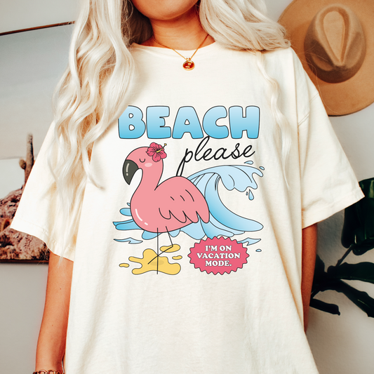 Beach Please I'm on Vacation Mode PNG SVG | Summer Sublimation | Trendy Tshirt Design