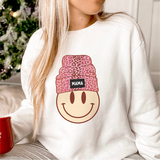 DTF Transfer Mama Beanie Smile | Mother's Day | Mama