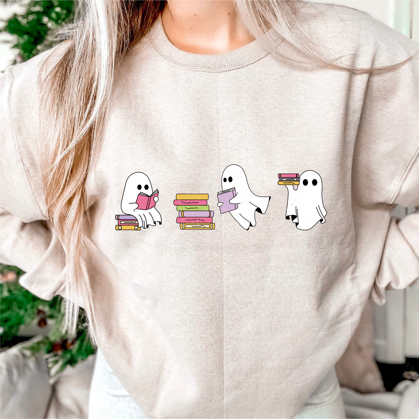 Bookish Ghosts PNG SVG | Cute Spooky Ghosts Sublimation | Halloween Tshirt Design