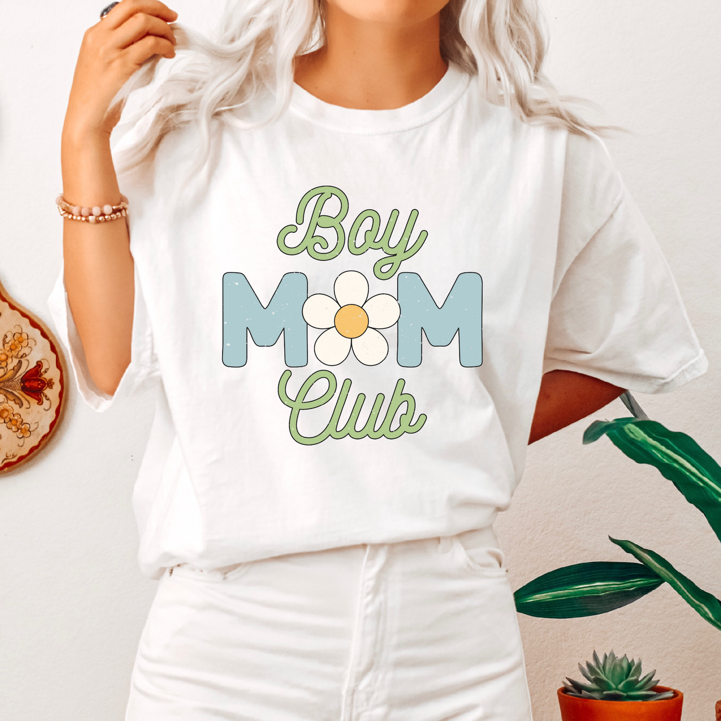 Boy Mom Club SVG PNG | Mother's Day Sublimation | Trendy Mom of boys T shirt Design