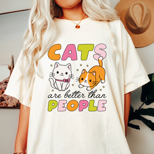 Cats Better Than People PNG SVG | Cat Mom Sublimation | Cute Cats Tshirt Design