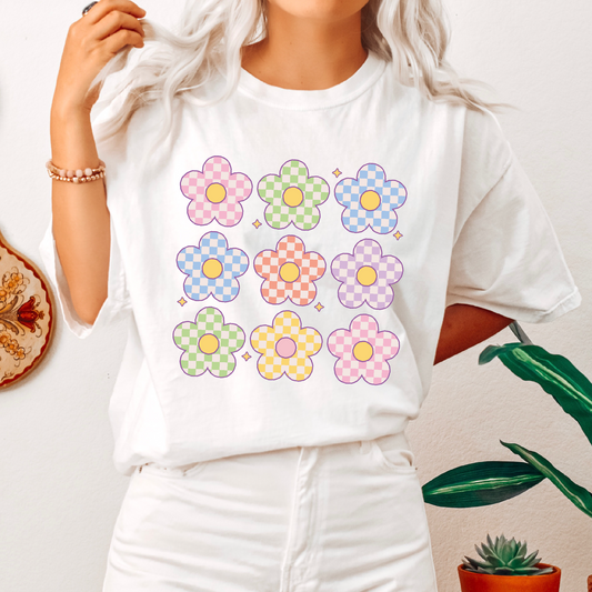Spring Flowers PNG SVG | Pastel Flowers Sublimation | Spring Vibes T shirt Design