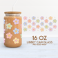 Spring Flowers Cup Wrap | 16oz Libbey Can Glass | Pastel Spring Flowers PNG SVG