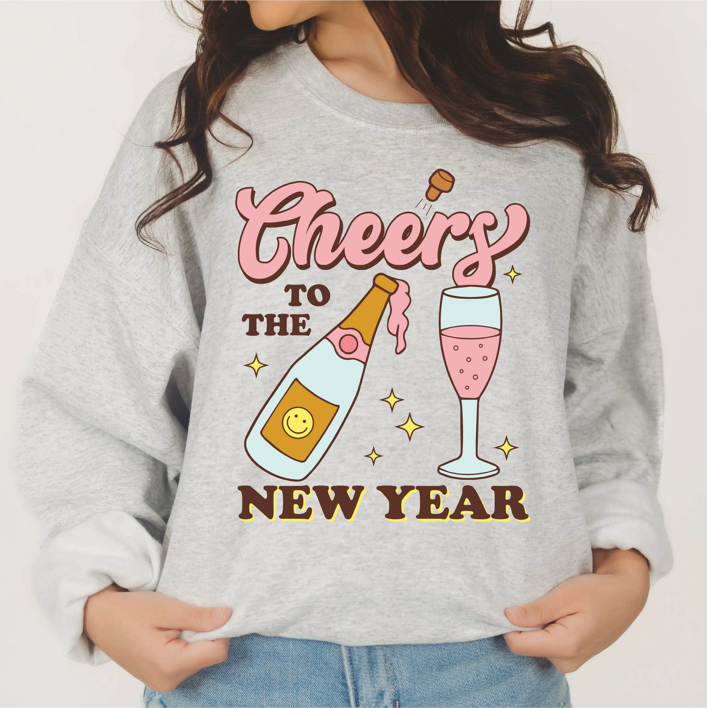 Cheers to The New Year PNG SVG | NY 2024 Sublimation | Champagne T shirt Design