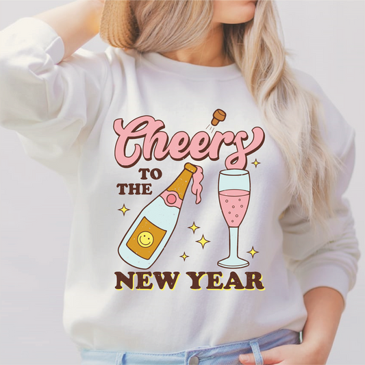Cheers to The New Year PNG SVG | NY 2024 Sublimation | Champagne T shirt Design