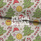 Christmas Groovy Doodles Seamless Pattern, Christmas Pattern for Fabric Sublimation
