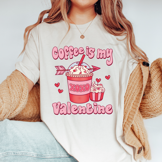 Coffee Is My Valentine SVG PNG | Valentines Day Sublimation | Coffee Latte T shirt Design