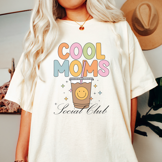 DTF Transfer Cool Moms Club | Mother's Day | Iced Coffee