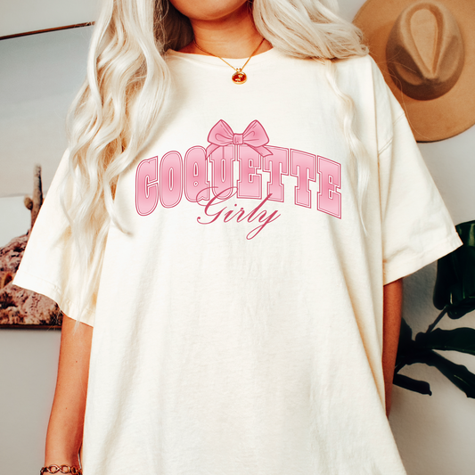 Coquette Girly PNG SVG | Coquette Pink Bow Sublimation | Retro T shirt Design