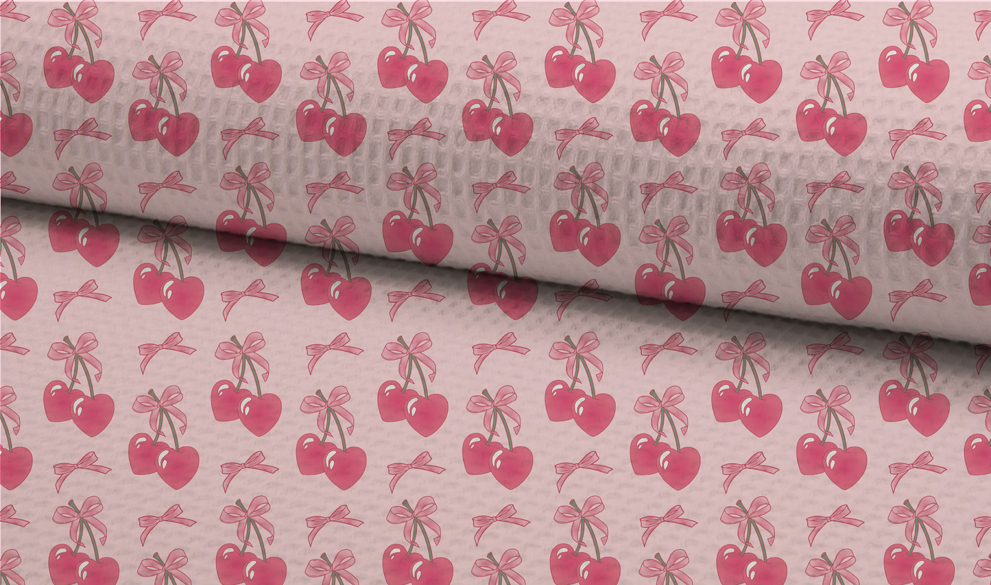 Coquette Bows & Cherry Seamless Pattern, Coquette Girl Pattern for Fabric Sublimation