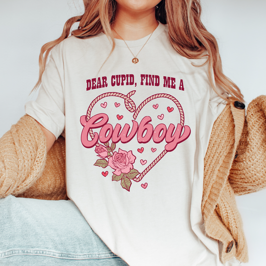 DTF Transfer Cupid Find Me a Cowboy | Valentines Day | Cowgirl