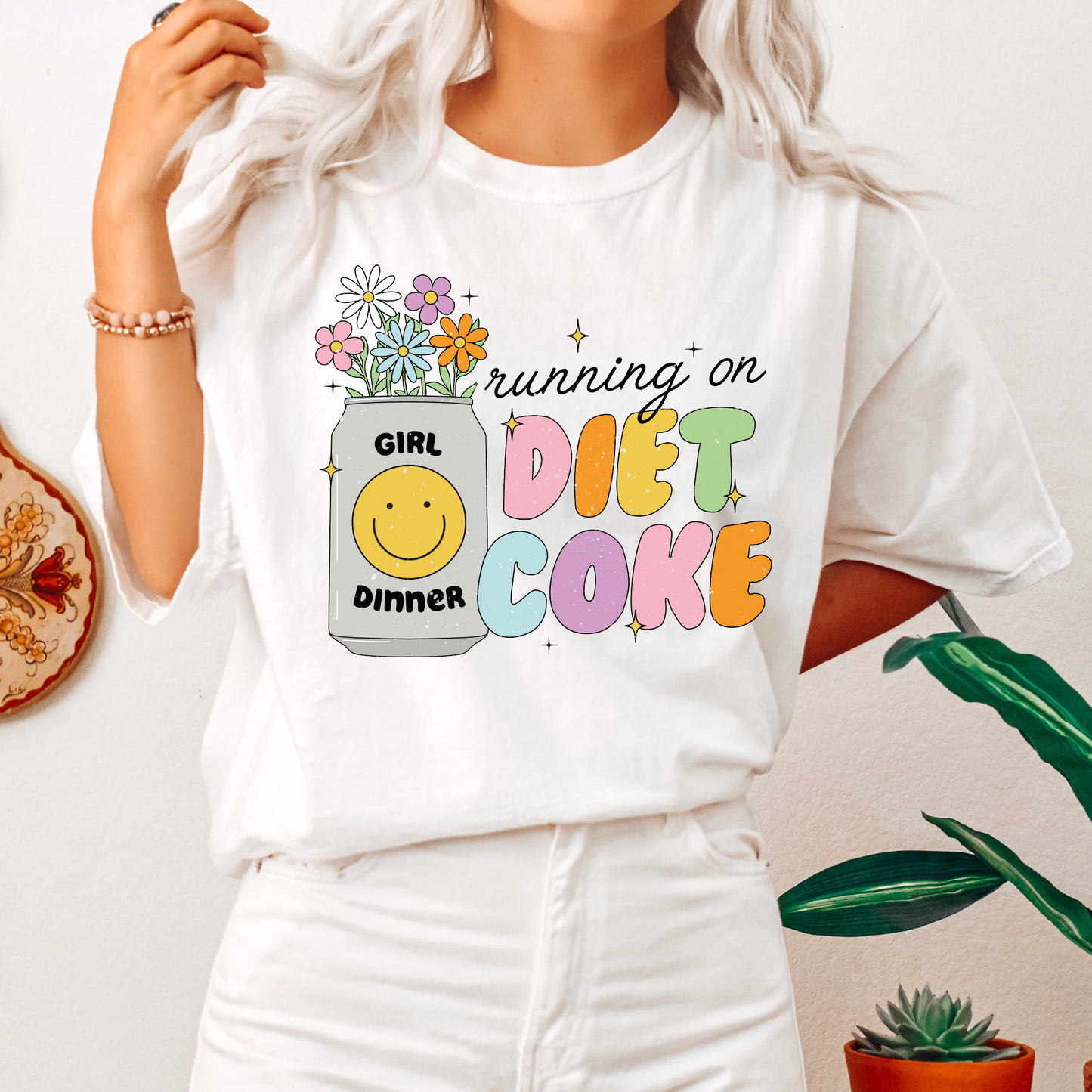 Running On Diet Coke PNG SVG | Girl Dinner Sublimation | Trendy Funny Tshirt Design