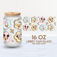 Spring Mouse Characters Cup Wrap | 16oz Libbey Can Glass | Spring Flowers PNG SVG