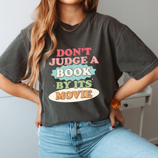 Don't Judge a Book by Its Movie PNG SVG | Bookish Sublimation | Retro T shirt Design