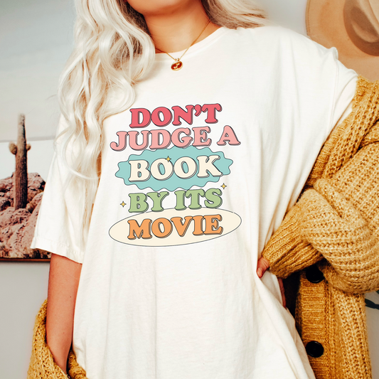 Don't Judge a Book by Its Movie PNG SVG | Bookish Sublimation | Retro T shirt Design