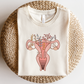 DTF Transfer Colored Uterus with Flowers | Floral Uterus | Feminist