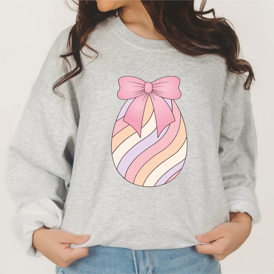 Easter Egg PNG SVG | Coquette Easter Sublimation | Egg & Bow T shirt Design