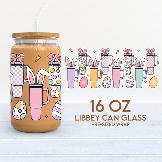 Easter Obsessive Cup Disorder Wrap | 16oz Libbey Can Glass | Stanley PNG SVG