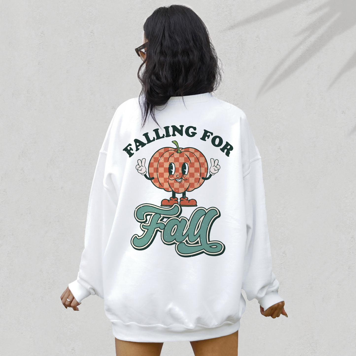 Falling for Fall Boy PNG SVG | Retro Cute Pumpkin Sublimation | Fall T shirt Design