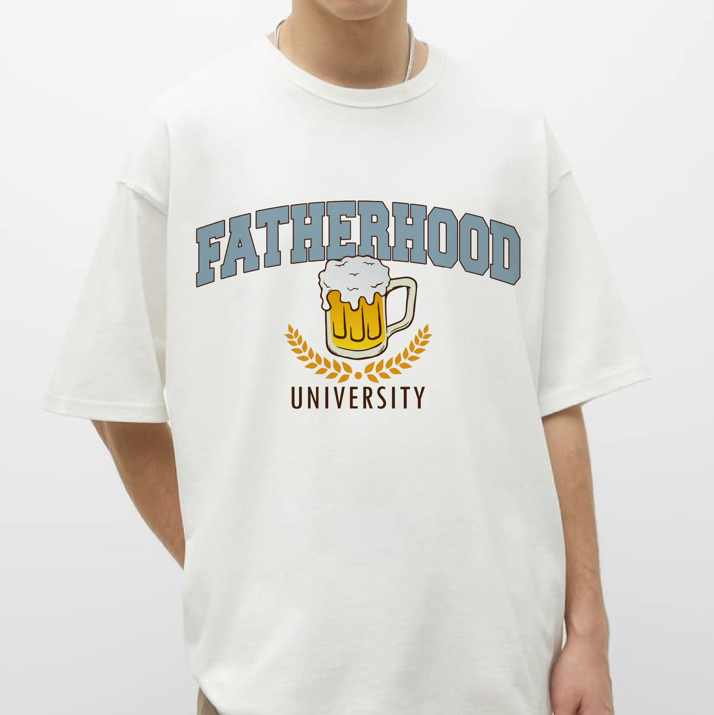 Fatherhood University SVG PNG | Father's Day Sublimation | Dad + Beer T shirt Design