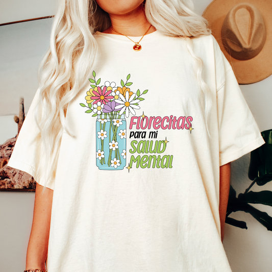 Florecitas Salud Mental PNG | Spanish Hispanic Sublimation | Latina Tshirt Design