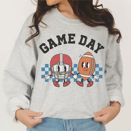 DTF Transfer Game Day | Retro Football Characters | Groovy