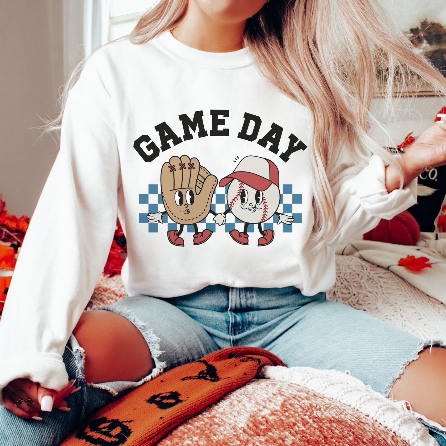 DTF Transfer Game Day | Retro Baseball Characters | Groovy