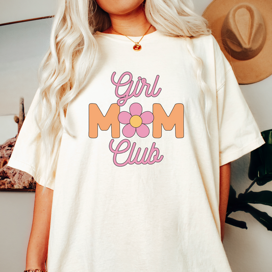 Girl Mom Club SVG PNG | Mother's Day Sublimation | Trendy Mom of girls T shirt Design