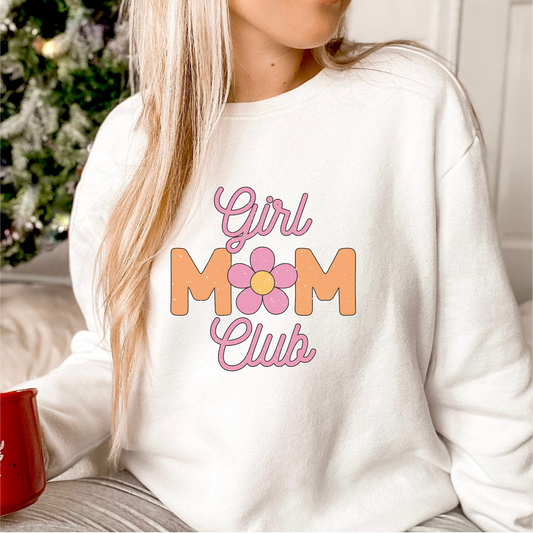 Girl Mom Club SVG PNG | Mother's Day Sublimation | Trendy Mom of girls T shirt Design