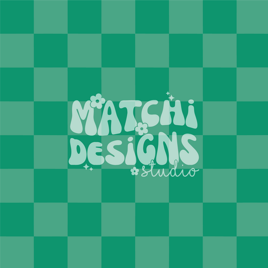 St. Patricks Green Checkerboard Seamless Pattern, Repeat Pattern for Fabric Sublimation