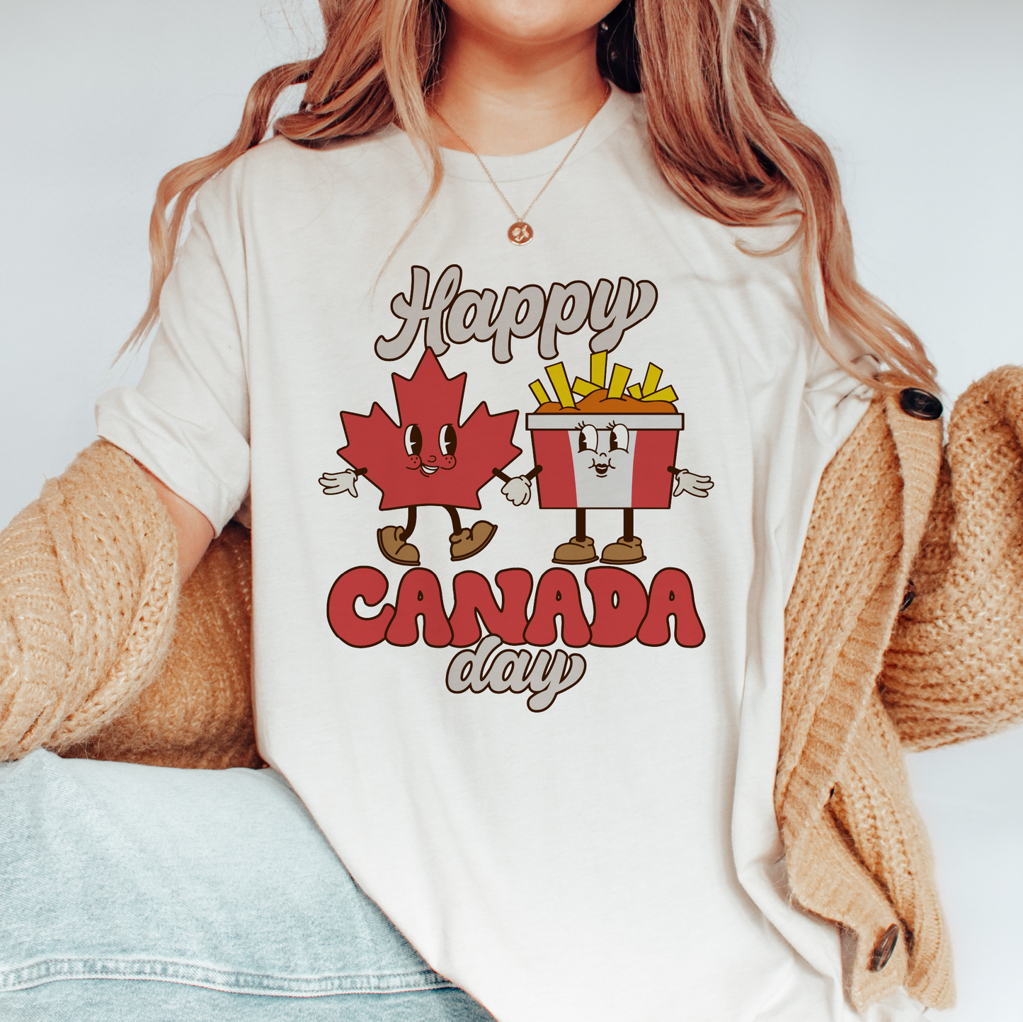 Happy Canada Day SVG PNG | Retro Patriotic Characters Sublimation | T shirt Design