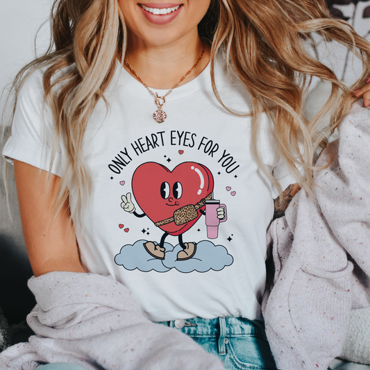 Heart Eyes For You SVG PNG | Valentines Day Sublimation | Retro Cartoon T shirt Design