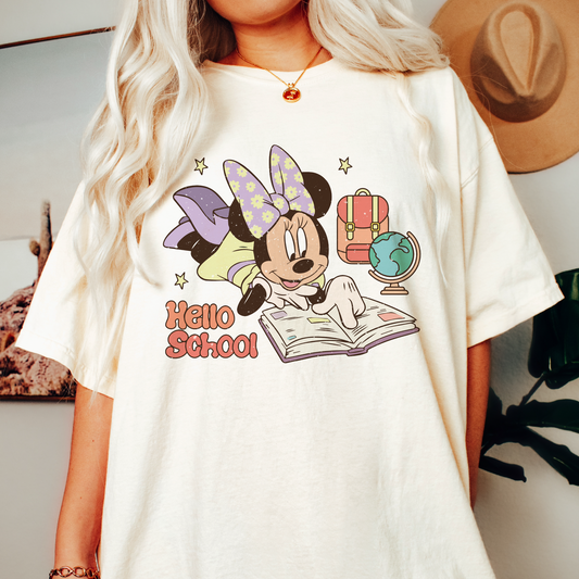 Hello School PNG SVG | Magical Mouse Sublimation | Back To School T shirt Design