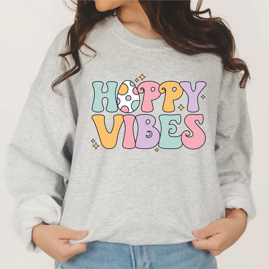 Hoppy Vibes PNG SVG | Retro Easter Sublimation | Cute Easter T shirt Design