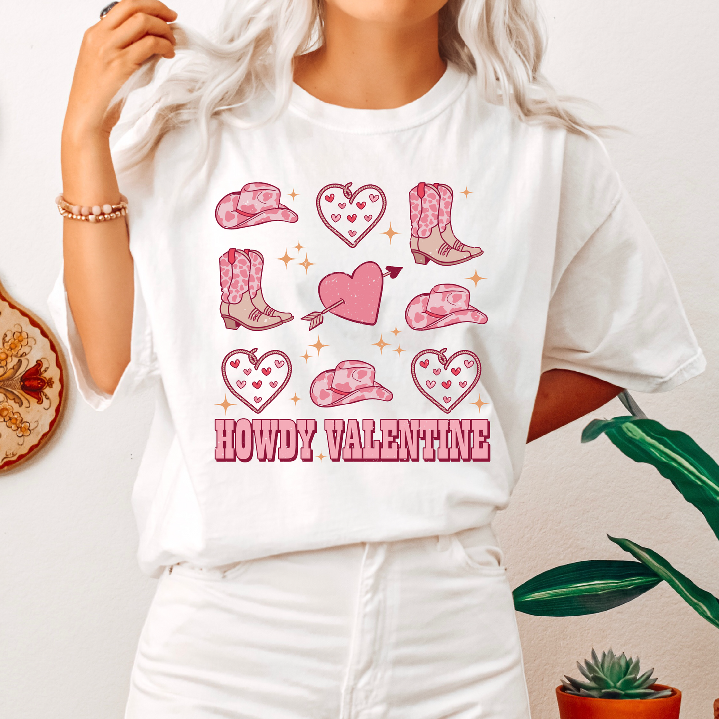 Howdy Valentine SVG PNG | Valentines Day Sublimation | Cowgirl T shirt Design