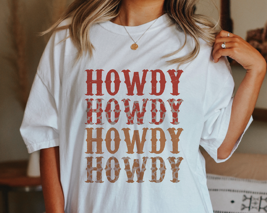 DTF Transfer Howdy | Western | | Western Cowgirl | Retro Vintage