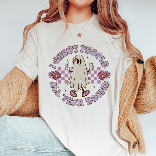 I Ghost People PNG SVG | Retro Halloween Sublimation | Cute Ghost T shirt Design