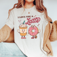 I Love You A Latte SVG PNG | Valentines Day Sublimation | Retro Characters T shirt Design