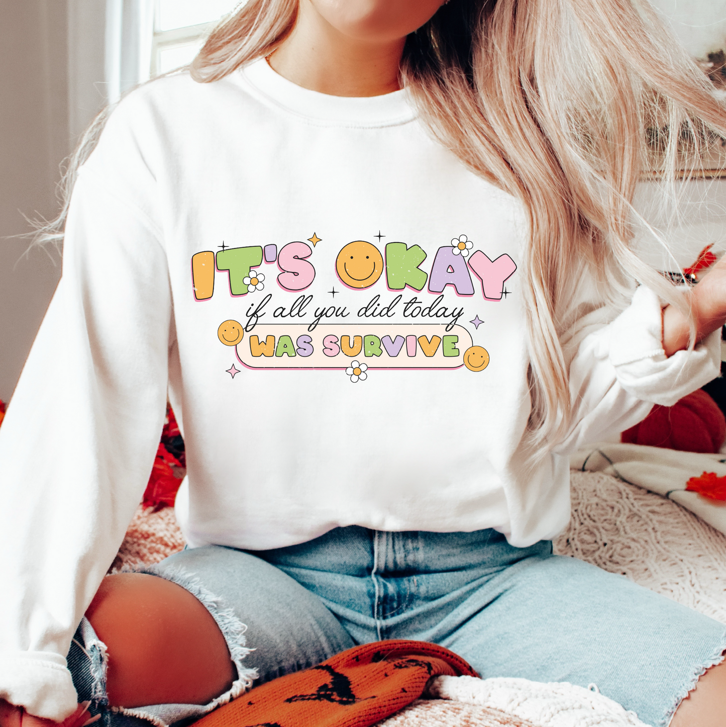 It's Okay PNG SVG | Trendy Funny Mental Health Sublimation | Anxiety Tshirt Design