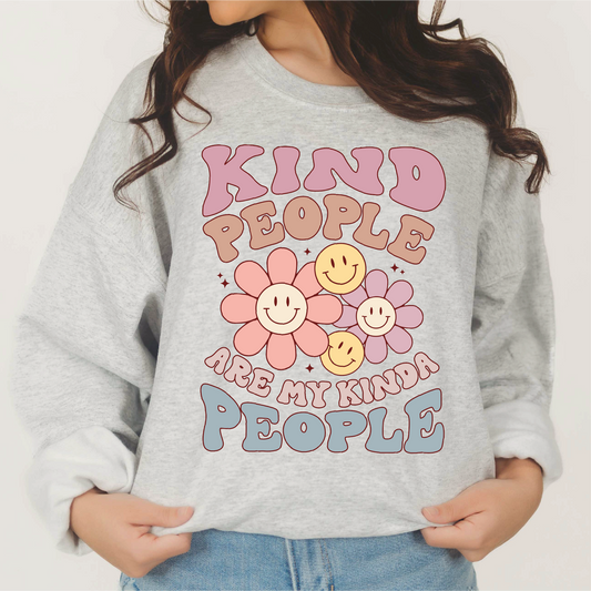 DTF Transfer Kind People Are My Kinda People | Be Kind | Retro