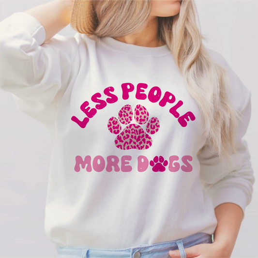 DTF Transfer Less People More Dogs | Dog Mom | Retro