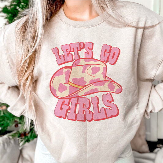 DTF Transfer Let's Go Girls | Bachelorette Party | Retro Cowgirl