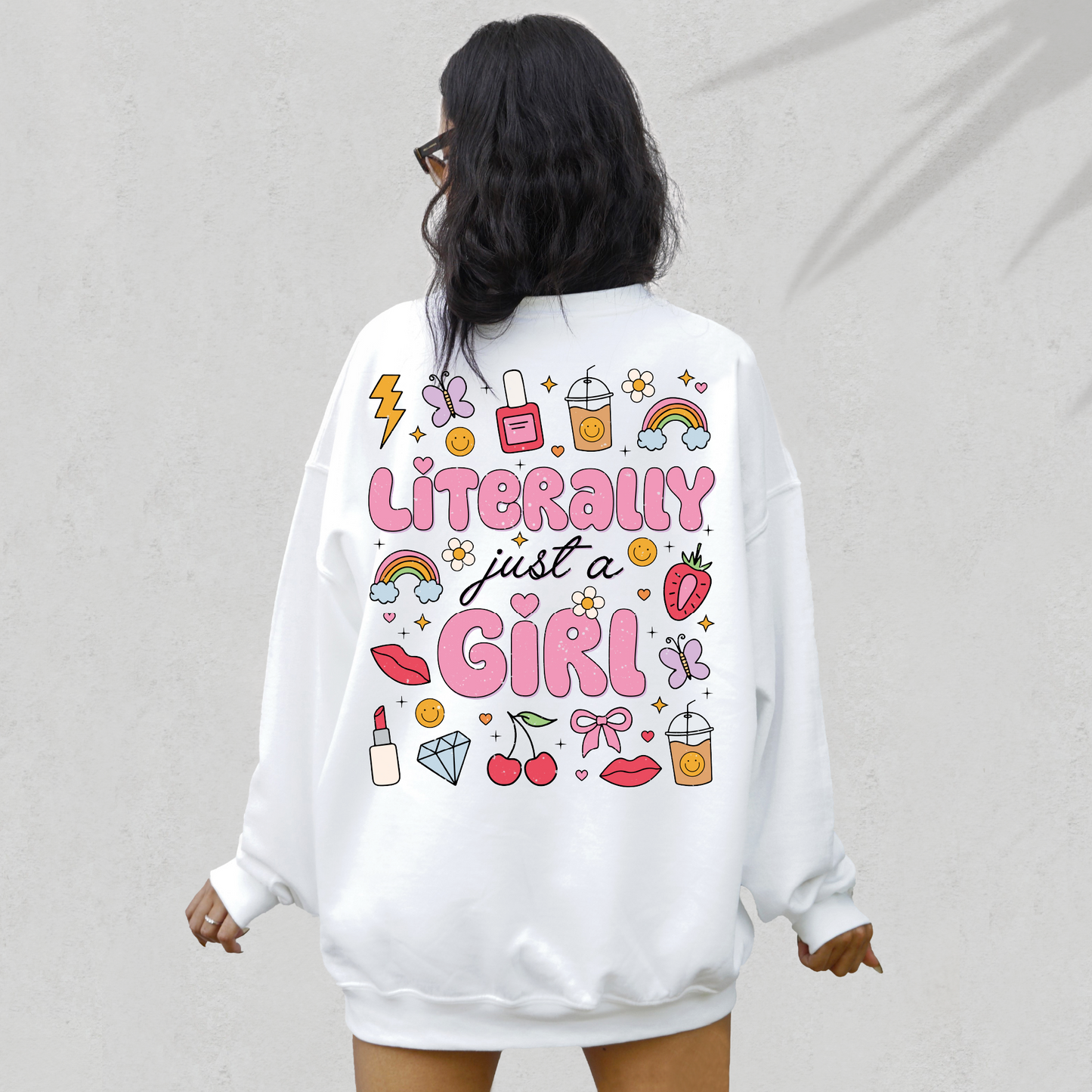 Literally just a Girl PNG SVG | Girly Coquette Sublimation | Trendy Tshirt Design